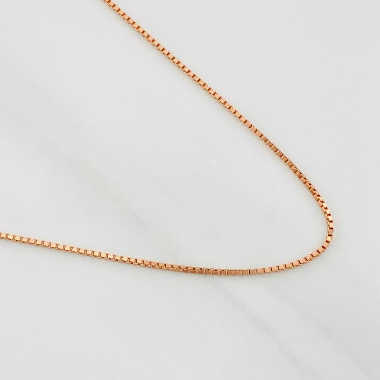 Cadena Veneciana 0.95g / 18 in / 0.55mm Oro Rosa 18K