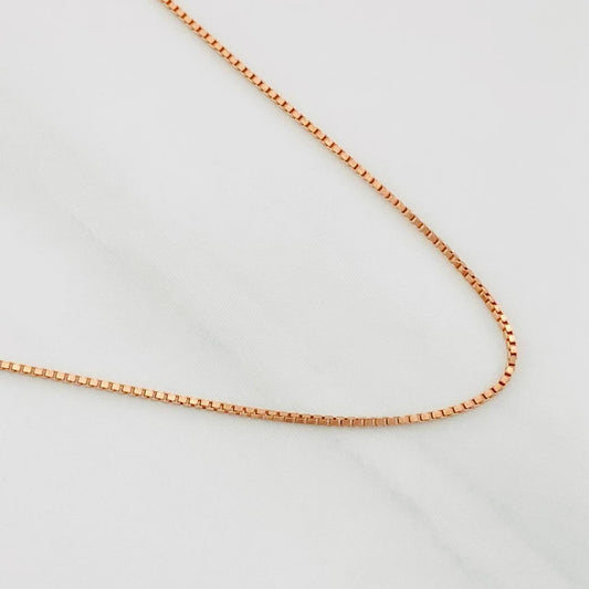 Cadena Veneciana 0.95g / 18 in / 0.55mm Oro Rosa 18K