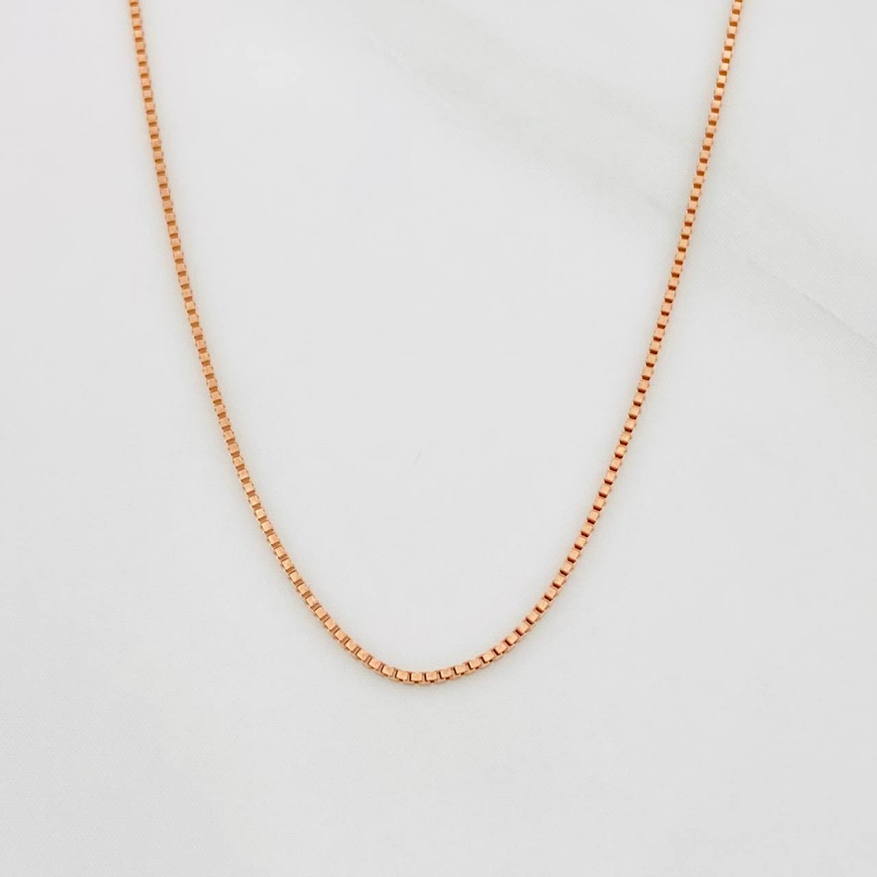 Cadena Veneciana 1g / 20 in / 0.55mm Oro Rosa 18K