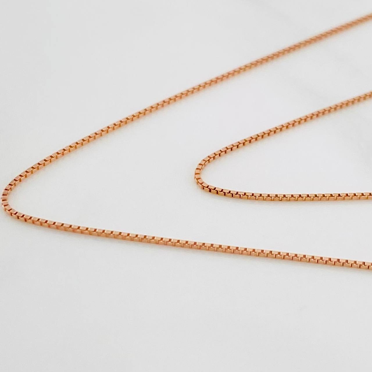 Cadena Veneciana 1.05g / 20 in / 0.55mm Oro Rosa 18K
