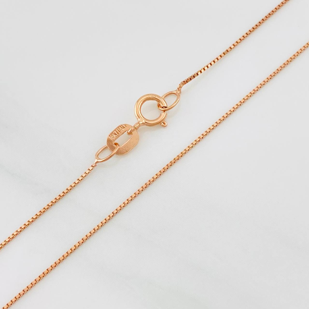 Cadena Veneciana 0.95g / 18 in / 0.55mm Oro Rosa 18K