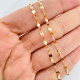 Mirror Flower Chain 2.2g / 20 in / 2.5mm 18K Yellow Gold