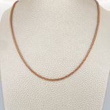 Cadena Franco 5.5gr / 23 3/4 in / 1.67mm Dos Oros Blanco Rosa +3 18K $