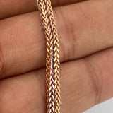 Cadena Franco 5.4gr / 23 3/4 in / 1.66mm Dos Oros Blanco Rosa +3 18K $