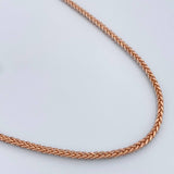 Cadena Franco 5.4gr / 23 3/4 in / 1.66mm Dos Oros Blanco Rosa +3 18K $