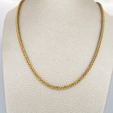 Cadena Franco 12.15gr / 25 1/2 in / 2.52mm Dos Oros Amarillo Blanco +3 18K $