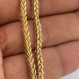 Cadena Franco 12.15gr / 25 1/2 in / 2.52mm Dos Oros Amarillo Blanco +3 18K $