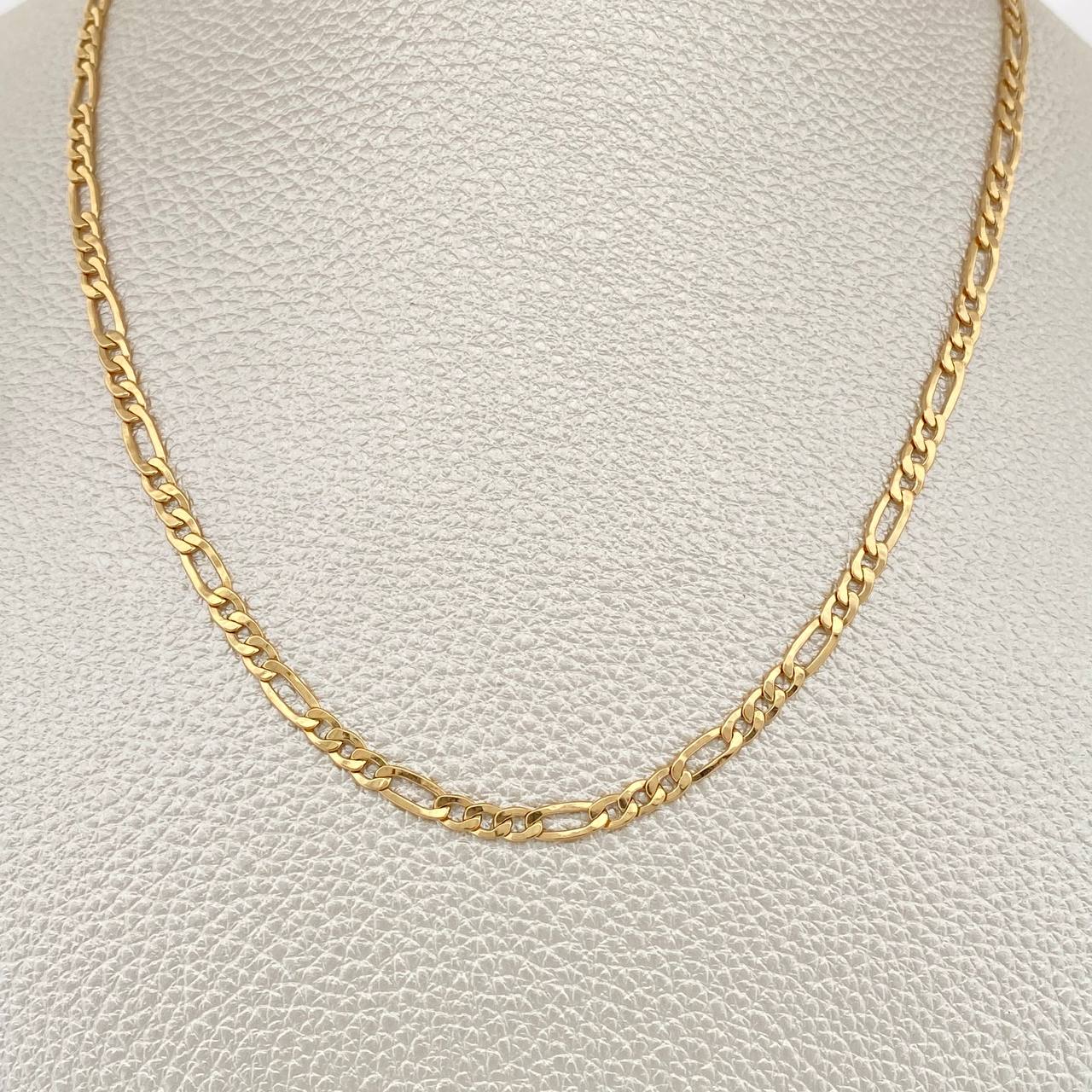 Cadena Figaro 5.4gr / 23 3/4 in / 3.31mm Oro Amarillo +1 18K $