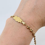 Pulso Bebé Placa GC 1.85gr / 3.5mm Oro Amarillo 18K