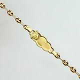 Pulso Bebé Placa GC 1.85gr / 3.5mm Oro Amarillo 18K