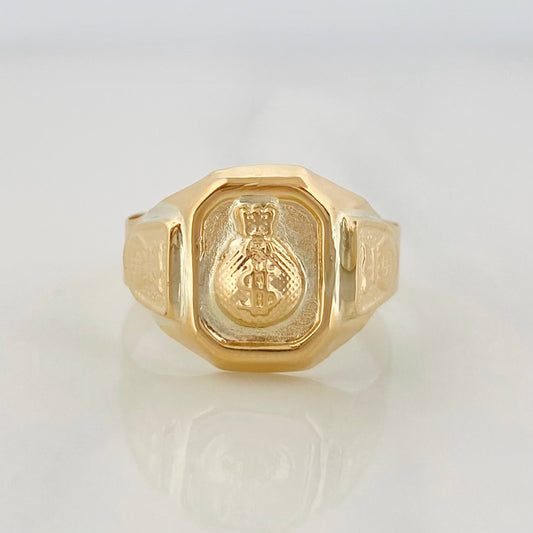 Anillo Bolsa De Dinero 4.05 g / T12 Oro Amarillo 18K