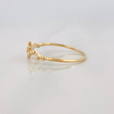 Anillo Flores 1.3 g / T7 1/4 Oro Amarillo 18K