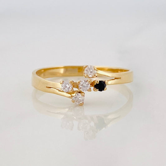 Anillo Piedras 1.75 g / T7 1/2 Oro Amarillo 18K