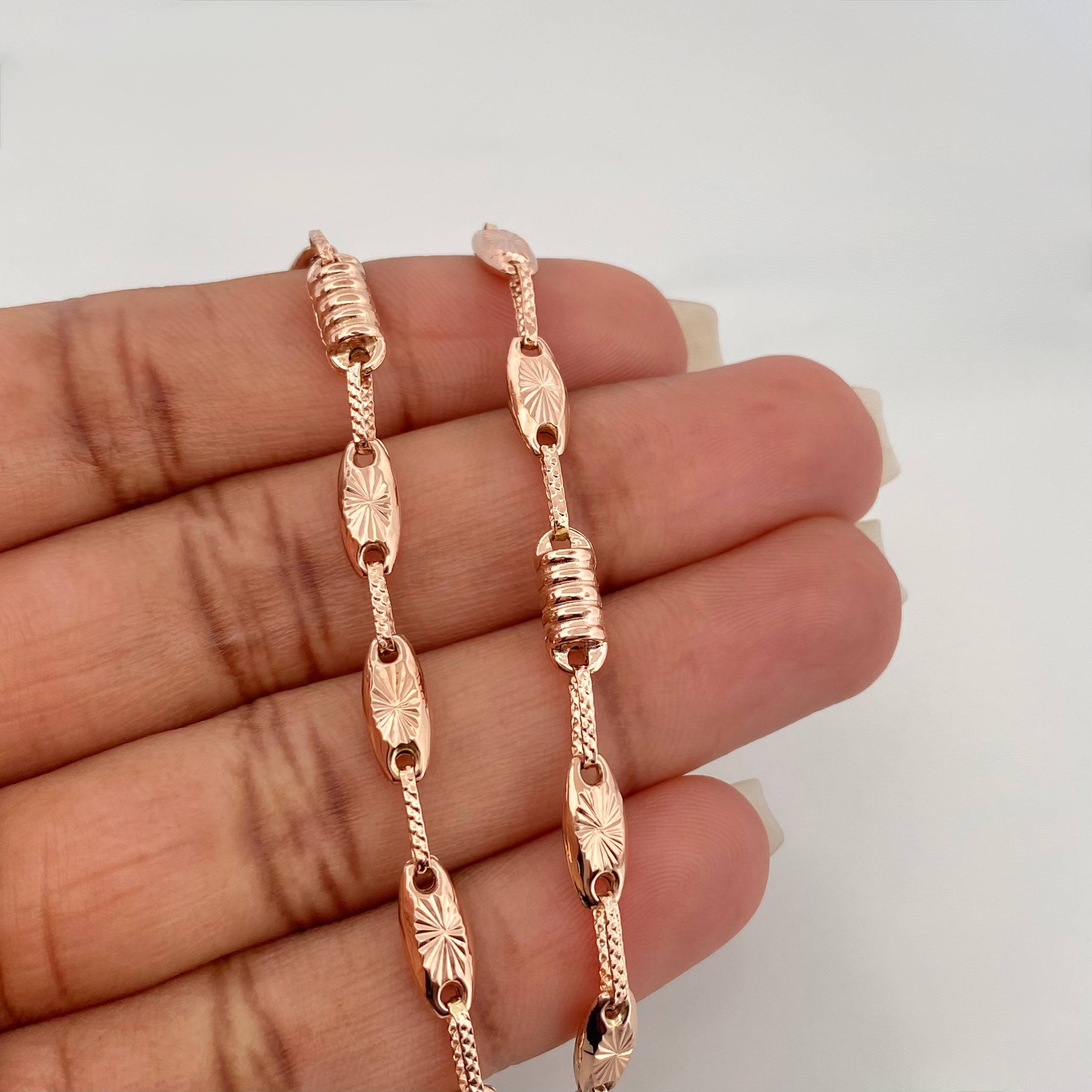 Pulso Rustico Tornillo 4.75 g / 9 in / 3.5 mm Oro Rosa 18K