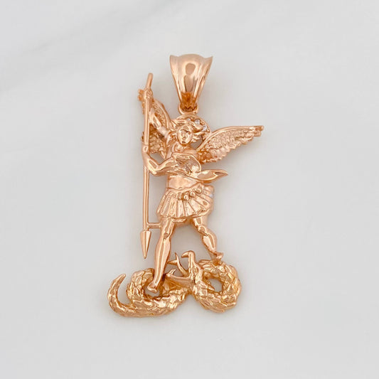 Dije San Miguel Arcangel 9.9 g / 1 3/4 in Oro Rosa 18K