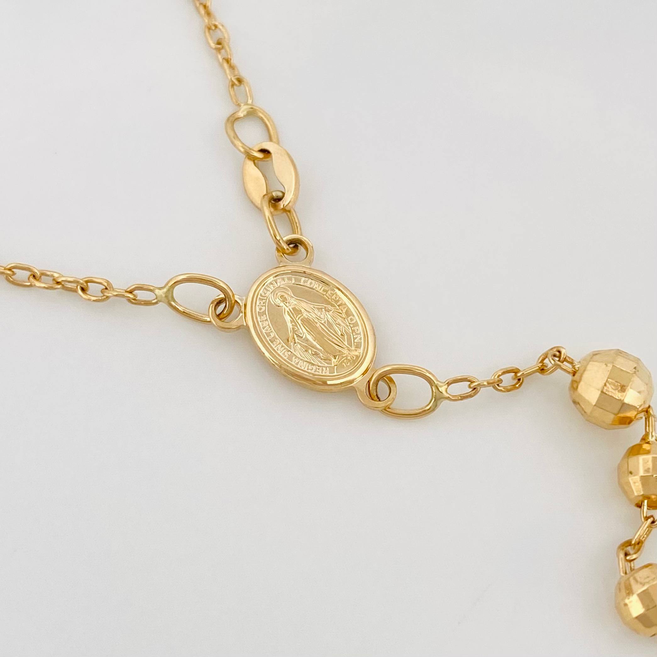 Rosario Virgen De La Milagrosa 14.7 g / 16 1/2 in / 4mm-5 mm Oro Amarillo 18K