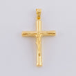 Dije Cruz Cristo Mate 1.75g / 1 1/2 in Oro Amarillo 18K