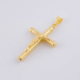 Pendant Cross Christ Matte 1.8g / 1 1/2 in Yellow Gold 18K