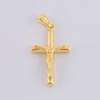Dije Cruz Cristo Mate 1.35g / 1 1/2 in Oro Amarillo 18K