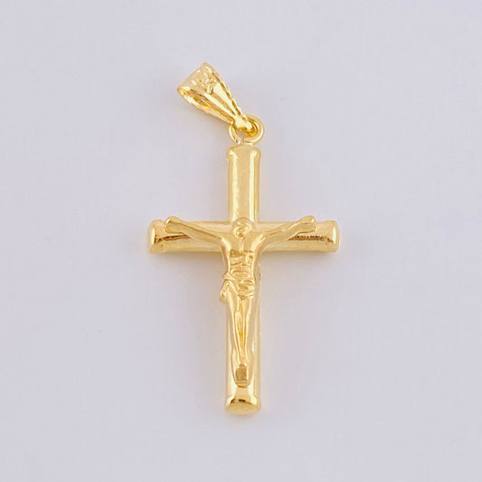 Dije Cruz Cristo Mate 1.35g / 1 1/2 in Oro Amarillo 18K