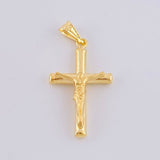 Dije Cruz Cristo Mate 1.35g / 1 1/2 in Oro Amarillo 18K