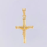 Dije Cruz Cristo Mate 1.3g / 1 1/2 in Oro Amarillo 18K