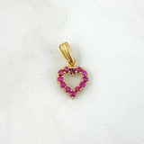 Pendant Heart 1.4gr / 1.8cm / Rubies 40pts Yellow Gold (Jewel) ©
