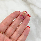 Pendant Heart 1.4gr / 1.8cm / Rubies 40pts Yellow Gold (Jewel) ©