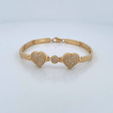 Pulso Corazones Reticulado 11.55gr / 6 3/4 in / 4.1mm Oro Amarillo 18K %