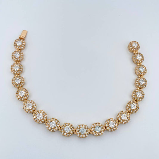 Pulso Tennis 20.75gr / 7 in / 7.8mm Oro Amarillo Nac.Esp. 18K %