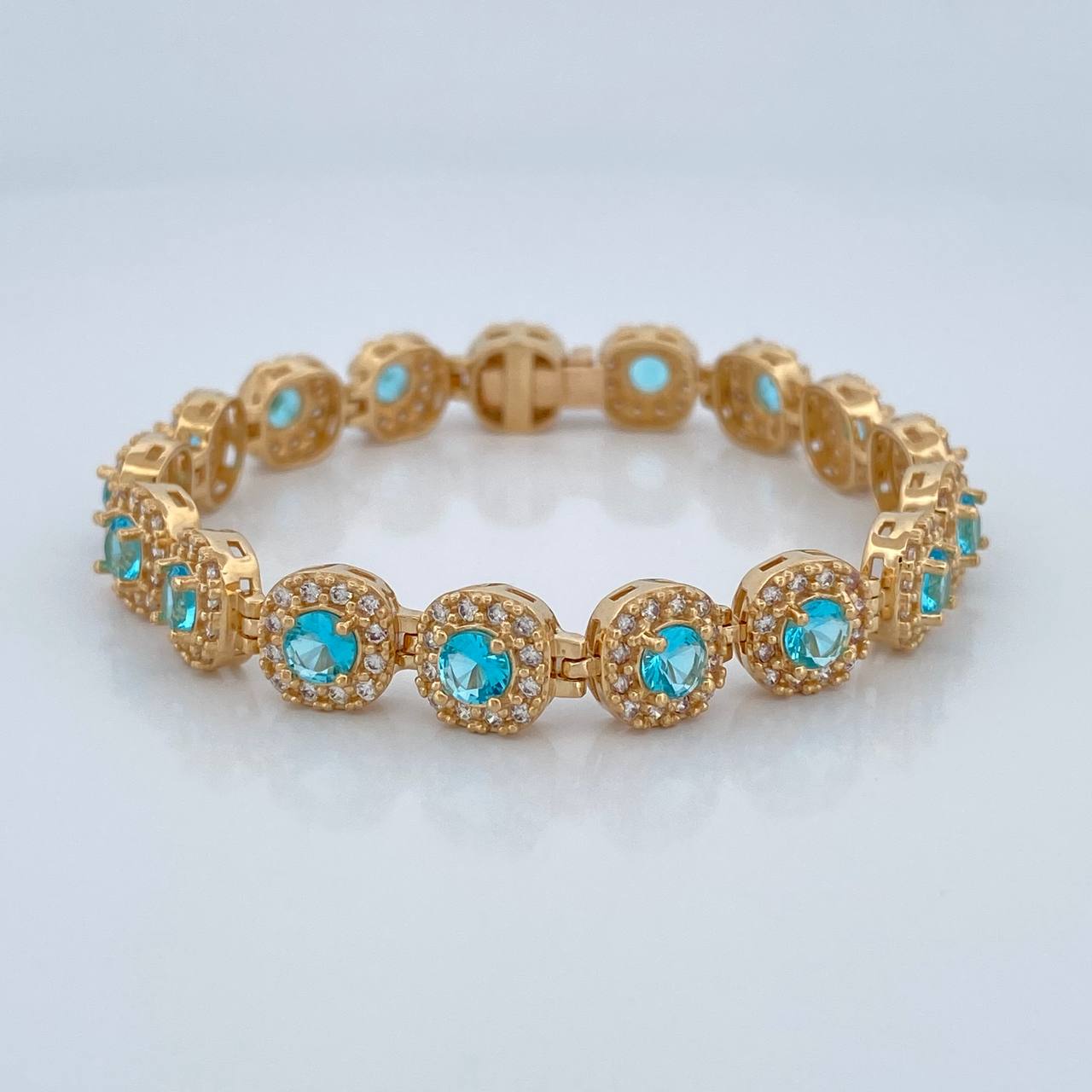 Pulso Tennis 18.6gr / 6 1/2 in / 8mm Oro Amarillo Nac.Esp. 18K %