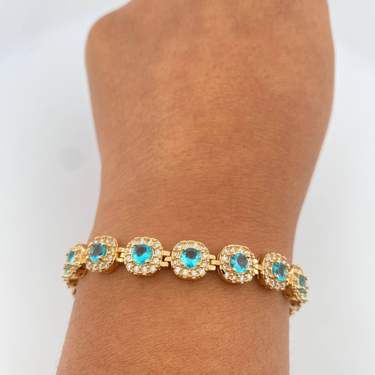 Pulso Tennis 18.6gr / 6 1/2 in / 8mm Oro Amarillo Nac.Esp. 18K %