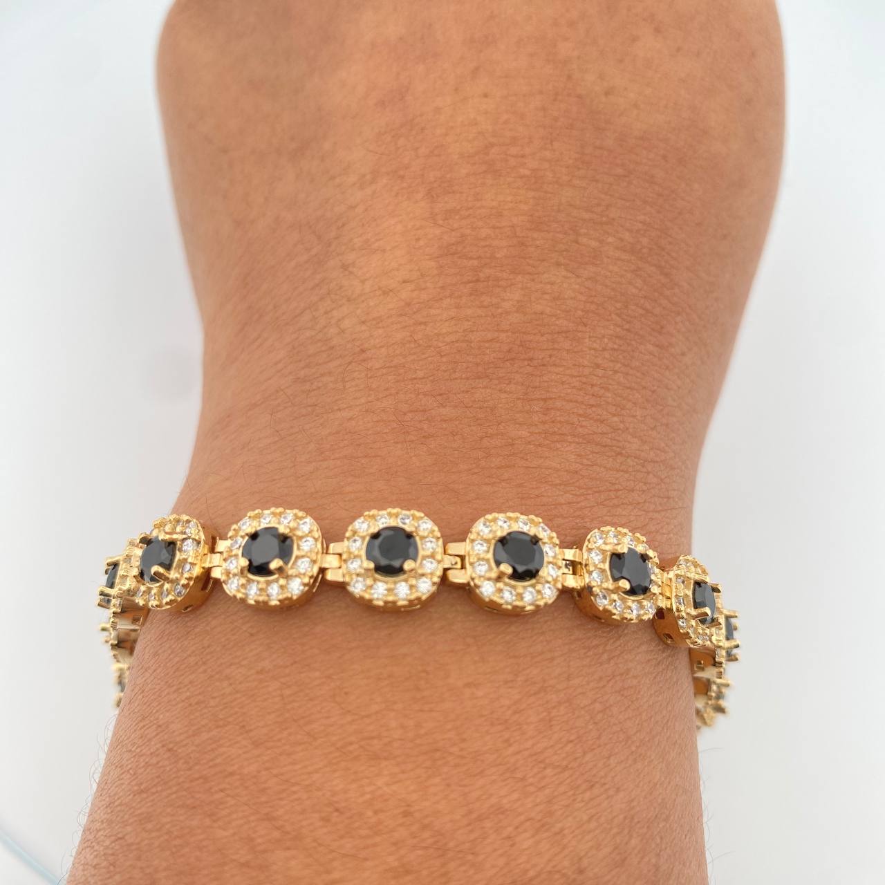 Pulso Tennis 20.85gr / 7 3/4 in / 7.85mm Oro Amarillo Nac.Esp. 18K %