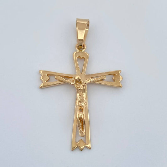 Dije Cruz Cristo  2.7gr / 1 1/2 in / Oro Amarillo 18K %
