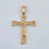 Dije Cruz Cristo  2.7gr / 1 1/2 in / Oro Amarillo 18K %