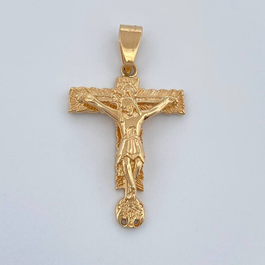 Dije Cruz Cristo Milagroso 3.55gr / 1 1/2 in / Oro Amarillo 18K %