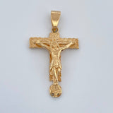Dije Cruz Cristo Milagroso 3.55gr / 1 1/2 in / Oro Amarillo 18K %