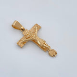 Dije Cruz Cristo Milagroso 3.55gr / 1 1/2 in / Oro Amarillo 18K %