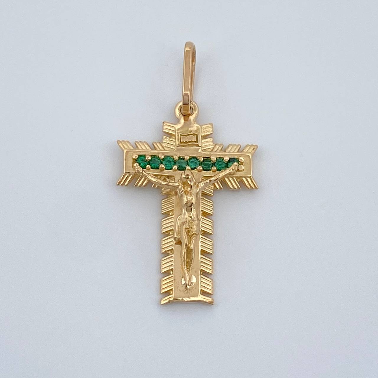 Dije Cruz Cristo Milagroso 2.15gr / 1 in / Oro Amarillo 18K %