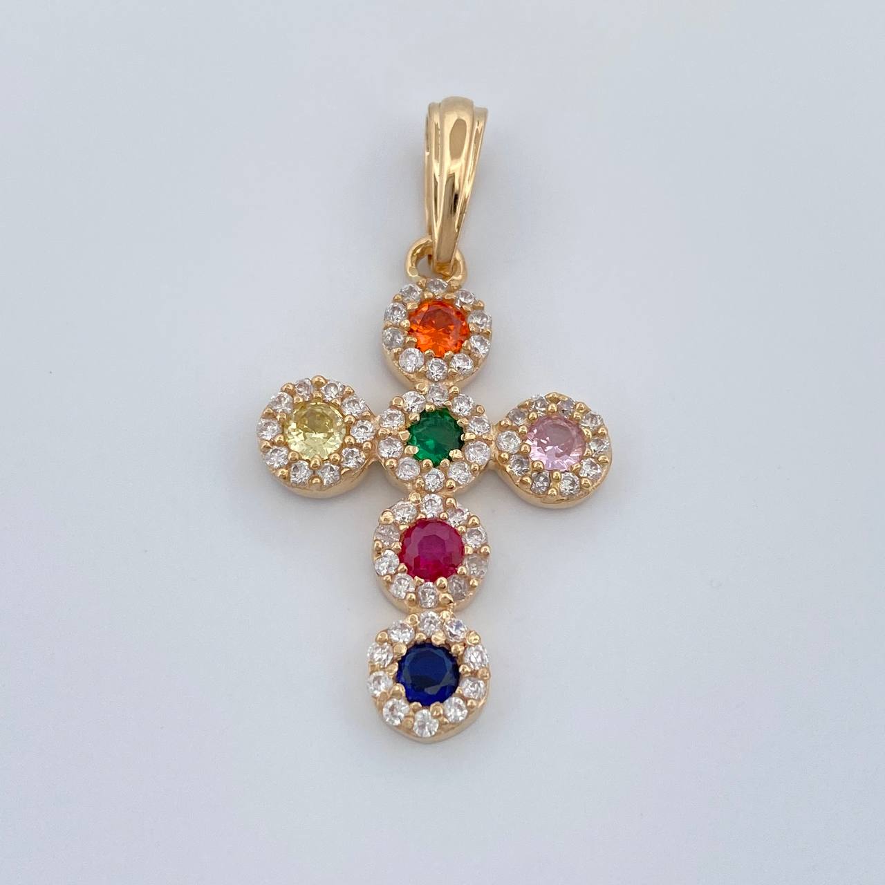 Dije Cruz Tupida 2.7gr / 1 1/4 in / Oro Amarillo 18K %