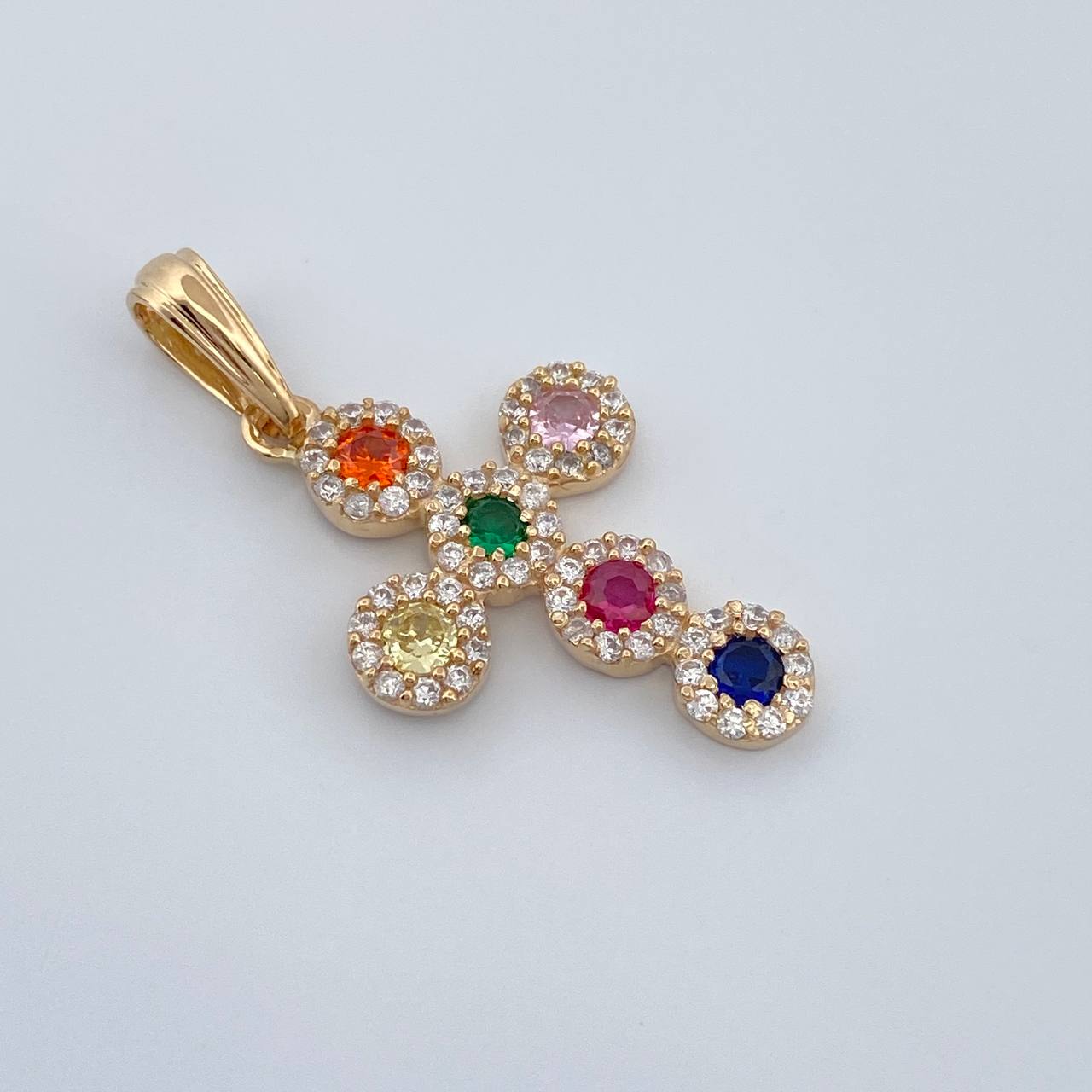 Dije Cruz Tupida 2.7gr / 1 1/4 in / Oro Amarillo 18K %