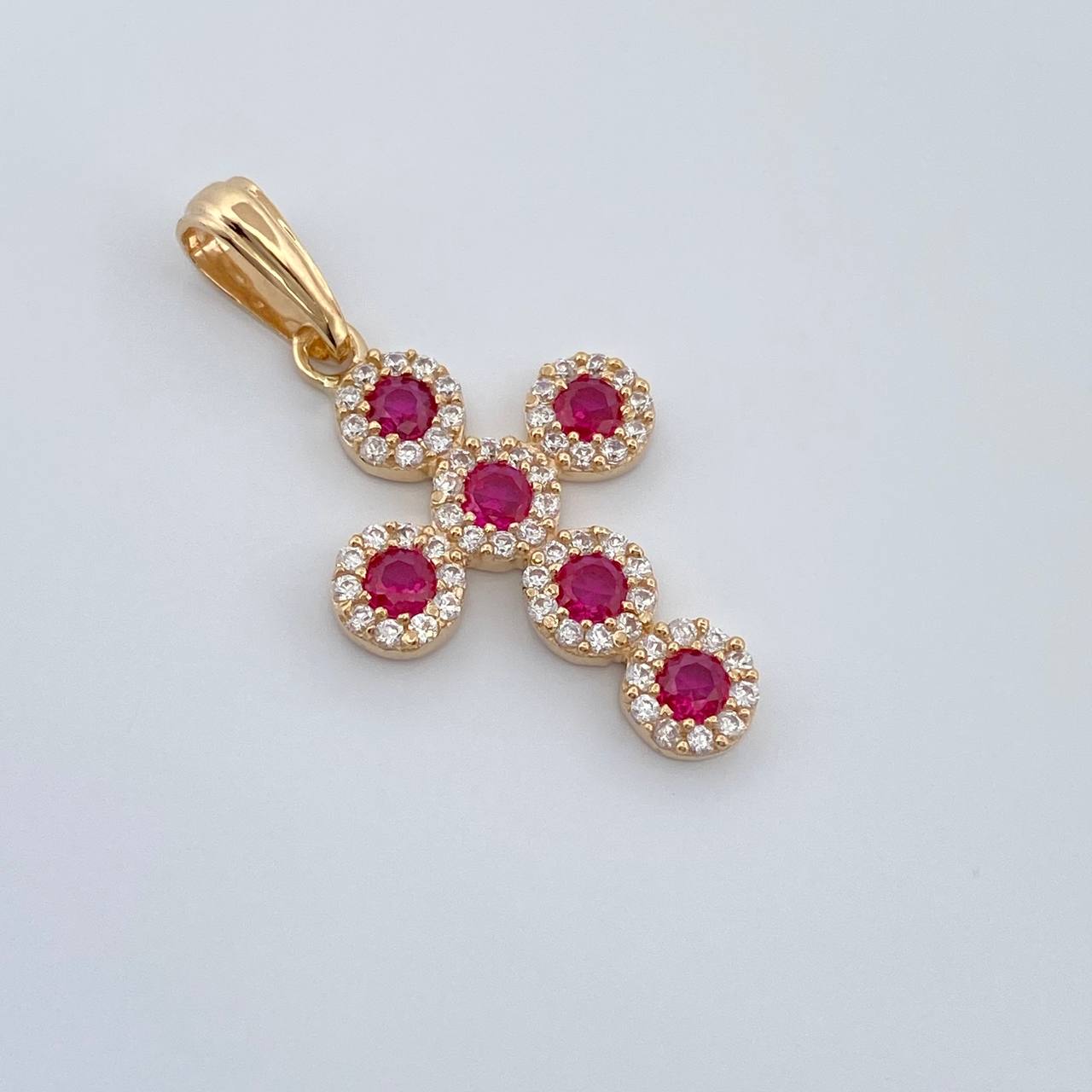 Dije Cruz Tupida 2.35gr / 1 1/4 in / Oro Amarillo 18K %