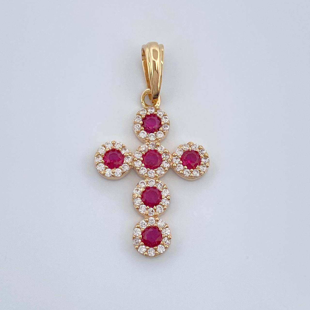 Dije Cruz Tupida 2.35gr / 1 1/4 in / Oro Amarillo 18K %