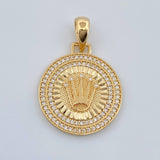 Dije Corona 4.3gr / 1 1/4 in / Oro Amarillo 18K %