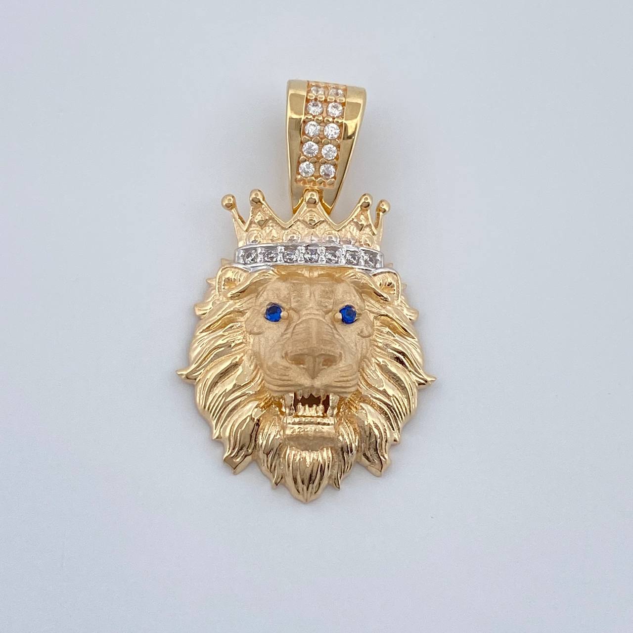 Dije Leon 3.5gr / 1 in / Dos Oros Amarillo Blanco 18K %