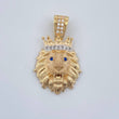 Dije Leon 3.5gr / 1 in / Dos Oros Amarillo Blanco 18K %