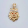 Pendant Lion 3.65gr / 1 in / Two-tone Yellow White 18K Gold %