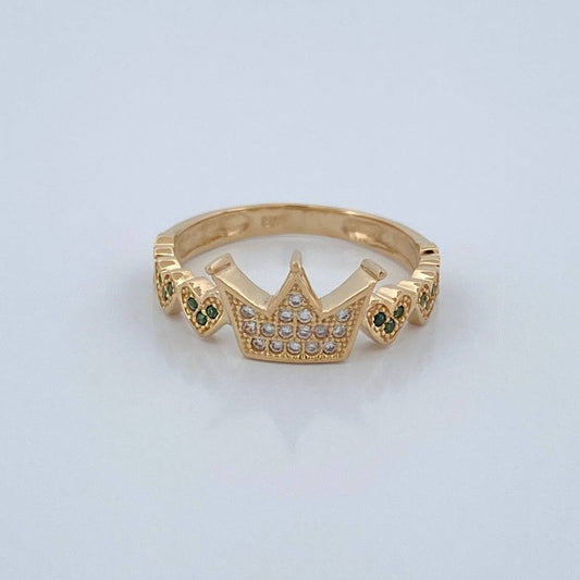 Anillo Corona Corazones 2.65gr / T7 / Oro Amarillo 18K %