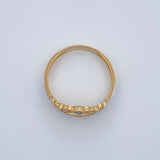 Anillo Tiara 2.3gr / T6 1/4 / Dos Oros Amarillo Blanco 18K %