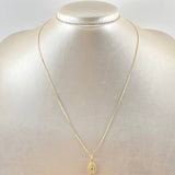 Set Cadena Veneciana 0.95gr /45cm/ 0.6mm + Dije Virgen Guadalupe Lisa 0.45gr /1.5cm / 1.4g Oro 18K (Oferta) *